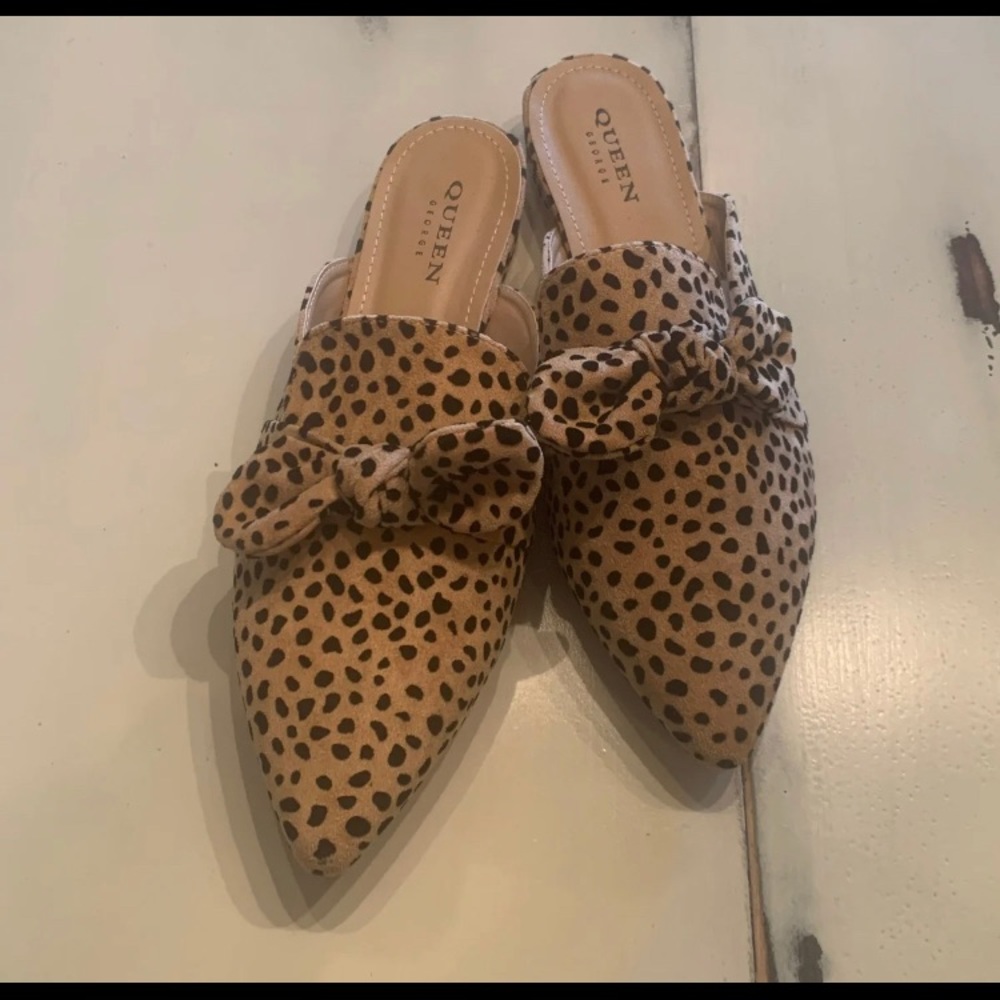 Nib animal print mules size 10